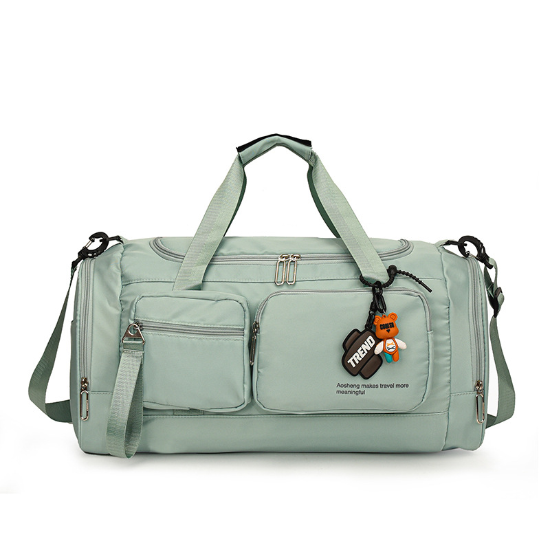 Bolsa de fitness de gran capacidad para viajes transfronterizos, modelo nuevo 2025, bolsa de viaje de corta distancia, bolsa multifuncional con separación de seco y húmedo, bolsa de equipaje compartimentada