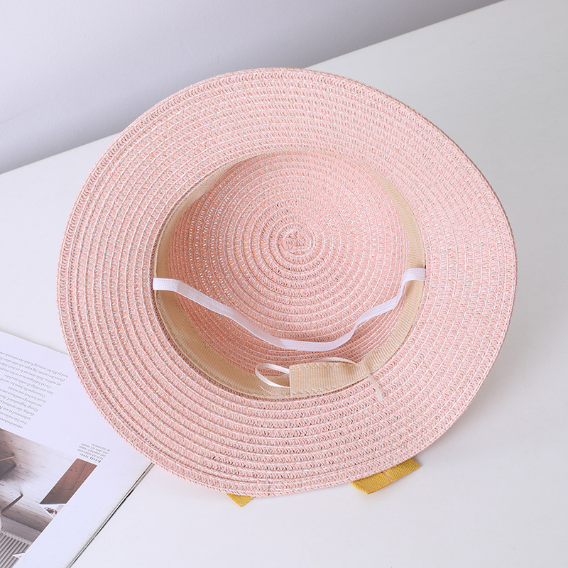 147g Weight Hat Classification straw Fabric Type Straw Hat Hats Type 1 Piece, 1 Set Quantity Holiday, Outdoor Occasion Bow Knot Pattern All Seasons Season Children Unisex Gender Sweet Style Children Unisex Sweet Bow Knot Straw Hat 22