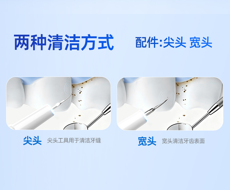 Ultrasonic dental scaler, portable, for home use