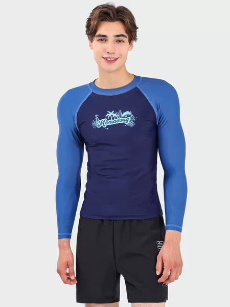 Momasong men's swimsuit surfing suit long sleeve sunscreen quick-drying new hot spring men's large size swimming suit