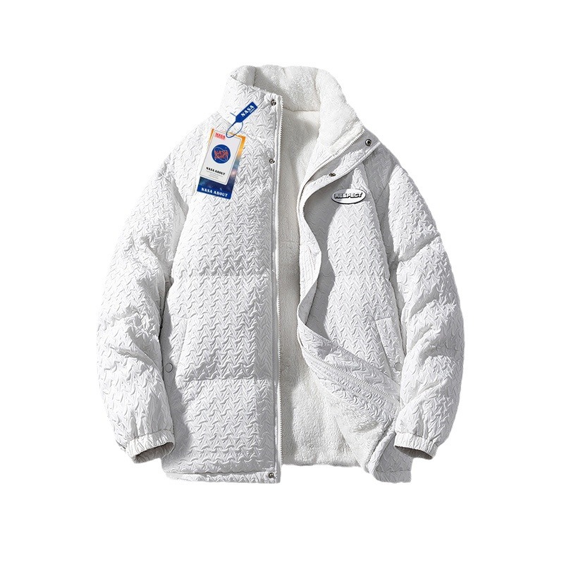 Nombre CONJUNTO DE LA NASA Marca de moda estadounidense engrosada collar de pie abrigo de algodón acolchado abrigo de invierno de los hombres cálido abrigo de algodón acolchado pareja abrigo de pan de las mujeres