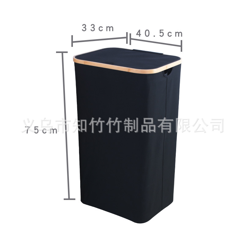 Cesta de ropa sucia de bambú de estilo japonés para dormitorio con bolsa interior y tapa, cesta de almacenamiento de ropa sucia plegable, cesta grande para ropa sucia para baño