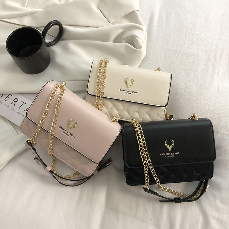 Chanel estilo rombo bordado hilo bolsa para Mujeres Nuevo 2023 hombro mensajero bolsa de San Valentín regalo cadena pequeña bolsa cuadrada