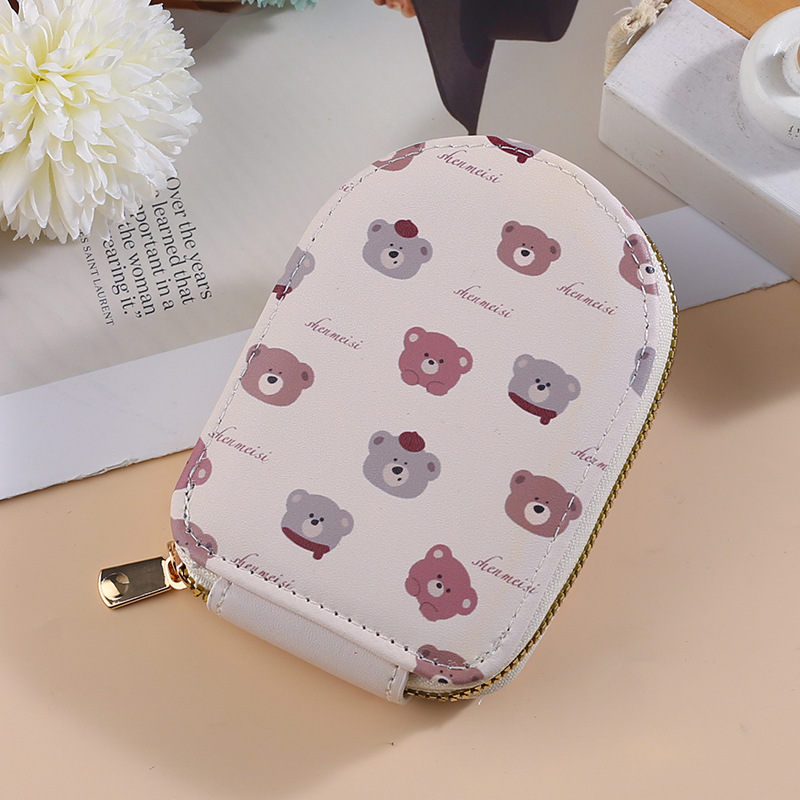 Ventas transfronterizas de dibujos animados donuts bolsa de tarjetas de órgano para mujeres tarjetas de órgano compactas de tarjetas de tarjetas múltiples bolsas de cambio