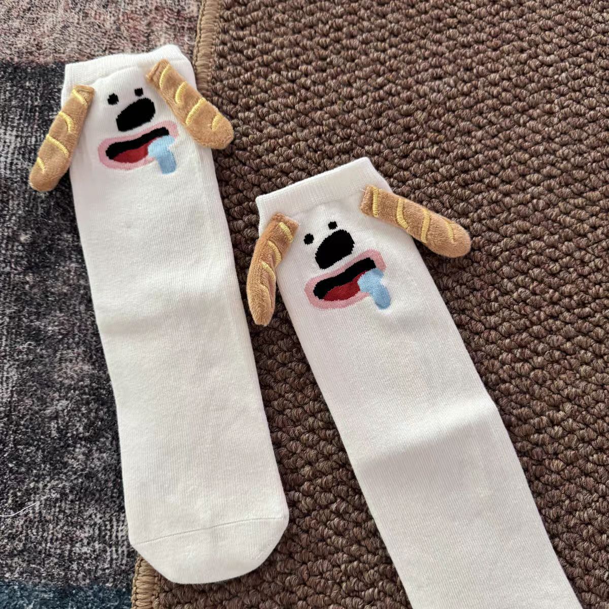 Breathable cartoon non-slip children's cotton summer thin knee socks for boys, absorbs sweat and smell, mid-length 4