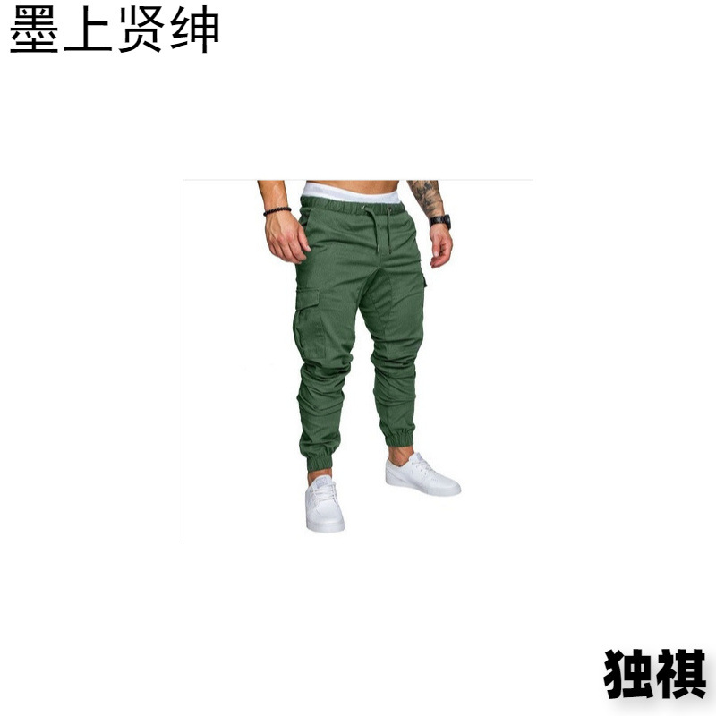 2023 ropa de trabajo de nuevo estilo de comercio exterior pantalones multibolsillos pantalones casuales de tela tejida para hombres pantalones corsés