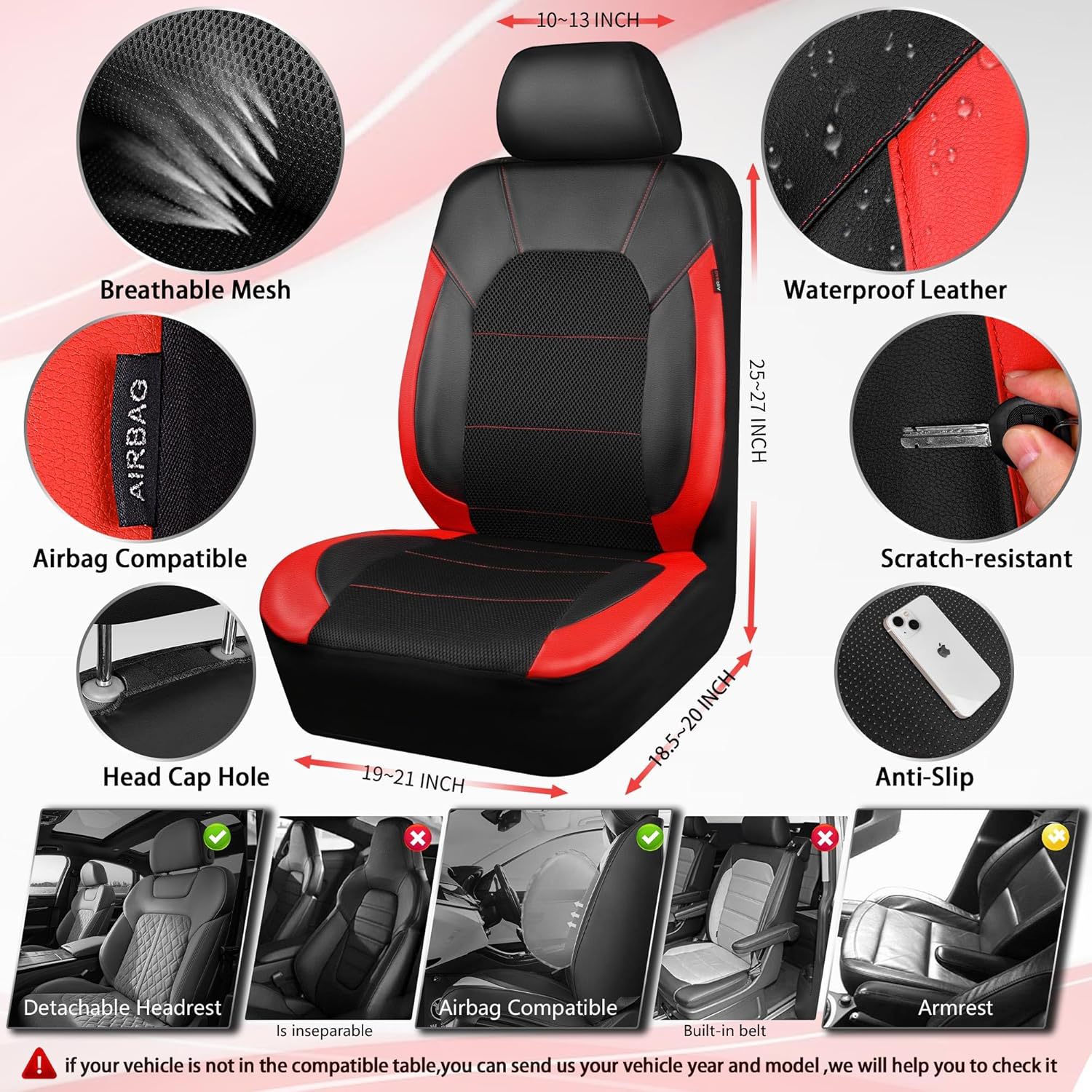 Cross-Border Pu Leather Universal Car Seat Cover Sandwich Leather Temu Amazon Meike Multi Factory Direct Sales
