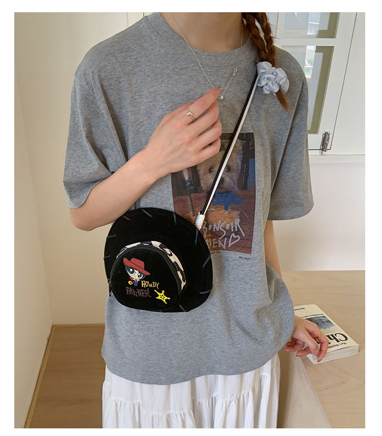 Cute Ins-style 2025 summer new denim hat crossbody bag with cartoon design, fun and personalized single-shoulder phone case undefined