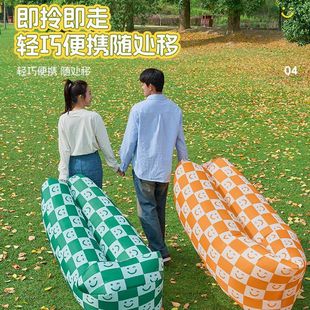 Xpx Outdoor Lazy Inflatable Sofa Air Mattress Single Recliner Portable Camping Lunch Break Music Festival Camping Style