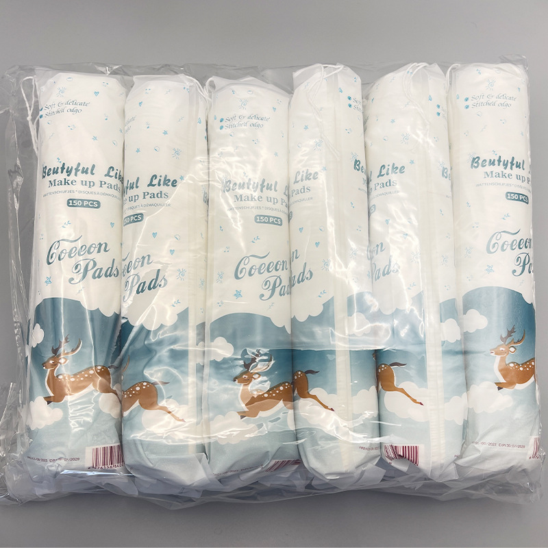 Suministro de fábrica suave absorbente sin pelusa desechable almohadilla de algodón redonda borde apretado presionando no es fácil de deformar