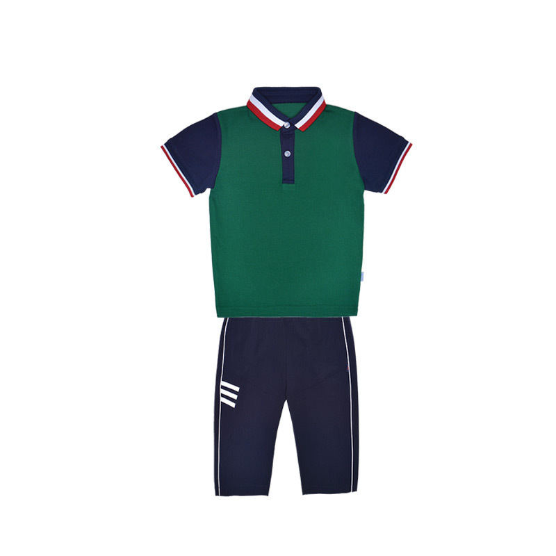 瀾洋貝中学生制服小学校のクラス服の夏服の半袖のスーツは学生の運動の夏の小学生を注文して注文します。|undefined