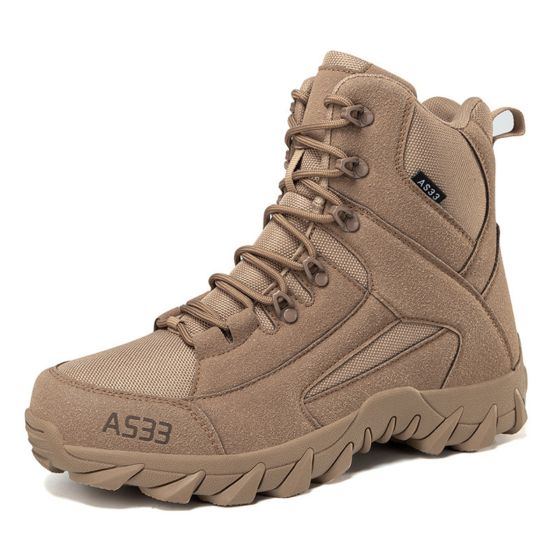 Training Boots Special Forces New Men's Outdoor Mid-Top Combat Boots Hiking Large Size Tactical Boots Combat Boots