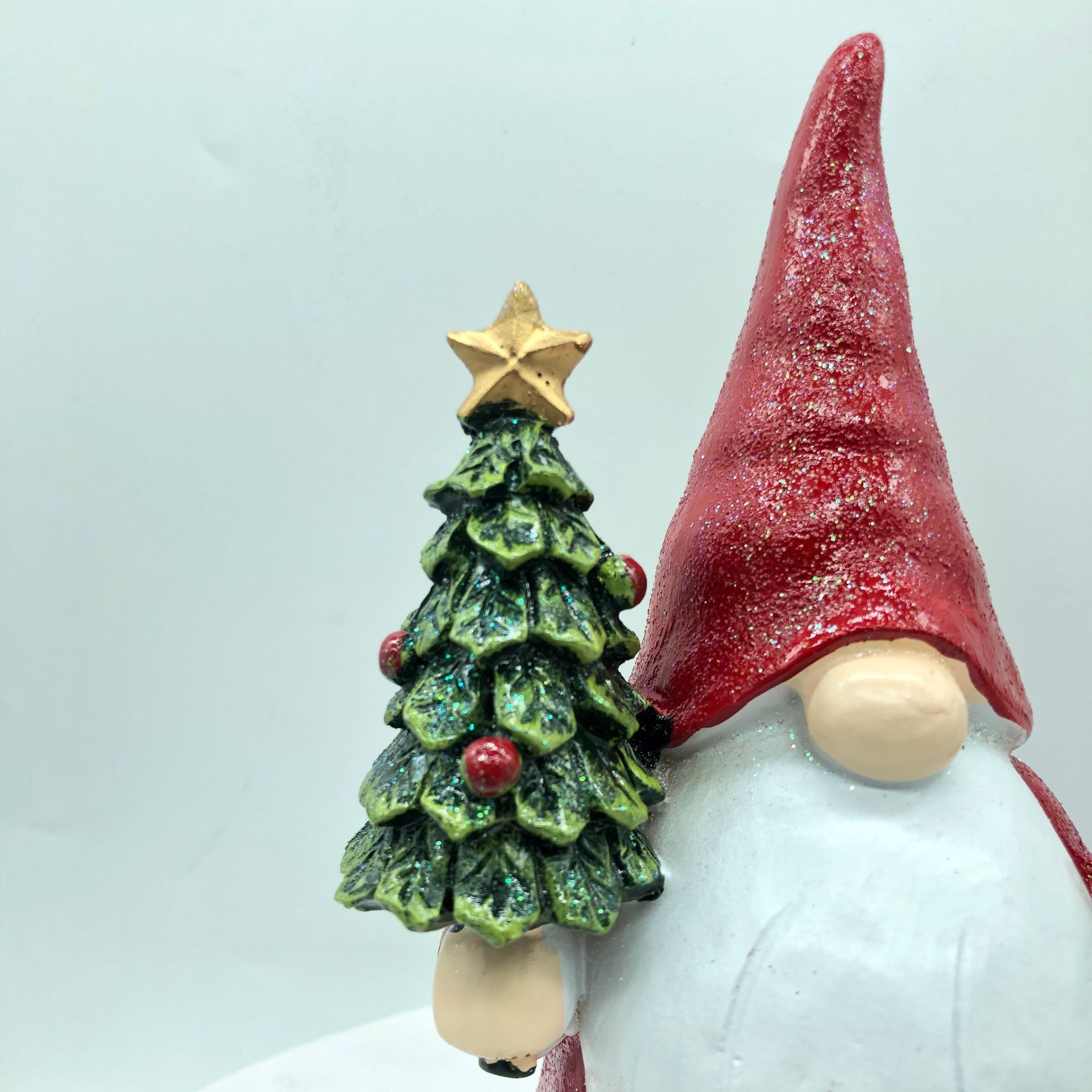 圣诞花园装饰侏儒雕像摆件