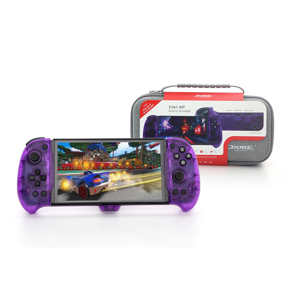 Switch host in-line handle with continuous vibration support video TV conversion game handle with storage bag