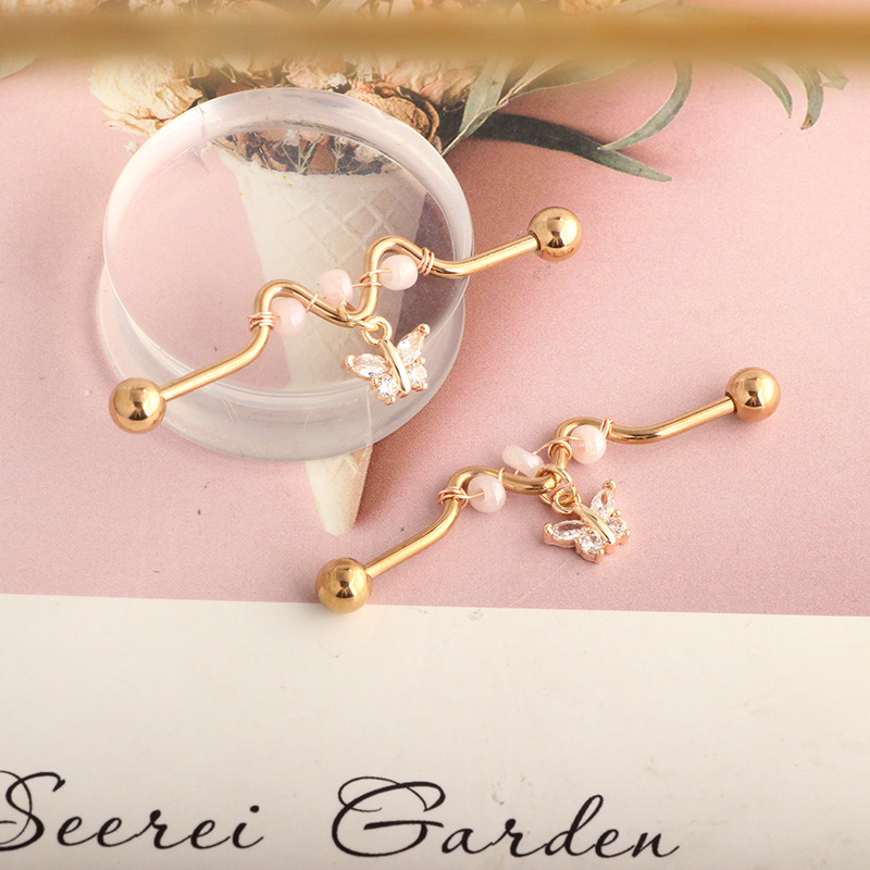 Simple Style Cross Heart Shape Stainless Steel Plating Inlay Zircon Ear Studs 1 Piece