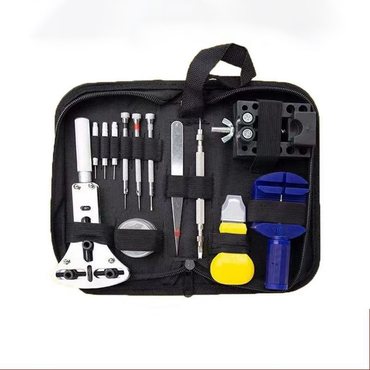 手表维修 开后盖拆表带器 修表工具包套装13件套钟表维修五金工具