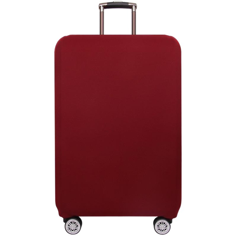 Solid Color Thickened Wear-resistant Elastic Luggage Case Luggage Case Protective Case with Tie Rod Travel Leather Case Jacket Dust Cover