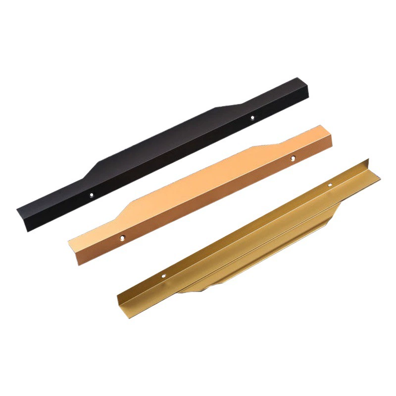 Большой палец без слотов Удлиненная Невидимая ручка без перфорации Простой шкаф Кухонный шкаф Ручка дверного ящика Дверная ручка шкафа