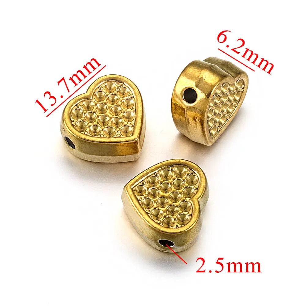 Acero de titanio fundido amor amor intercalador accesorios de joyería pulsera cuentas arco cuentas de cráneo accesorios de joyería DIY