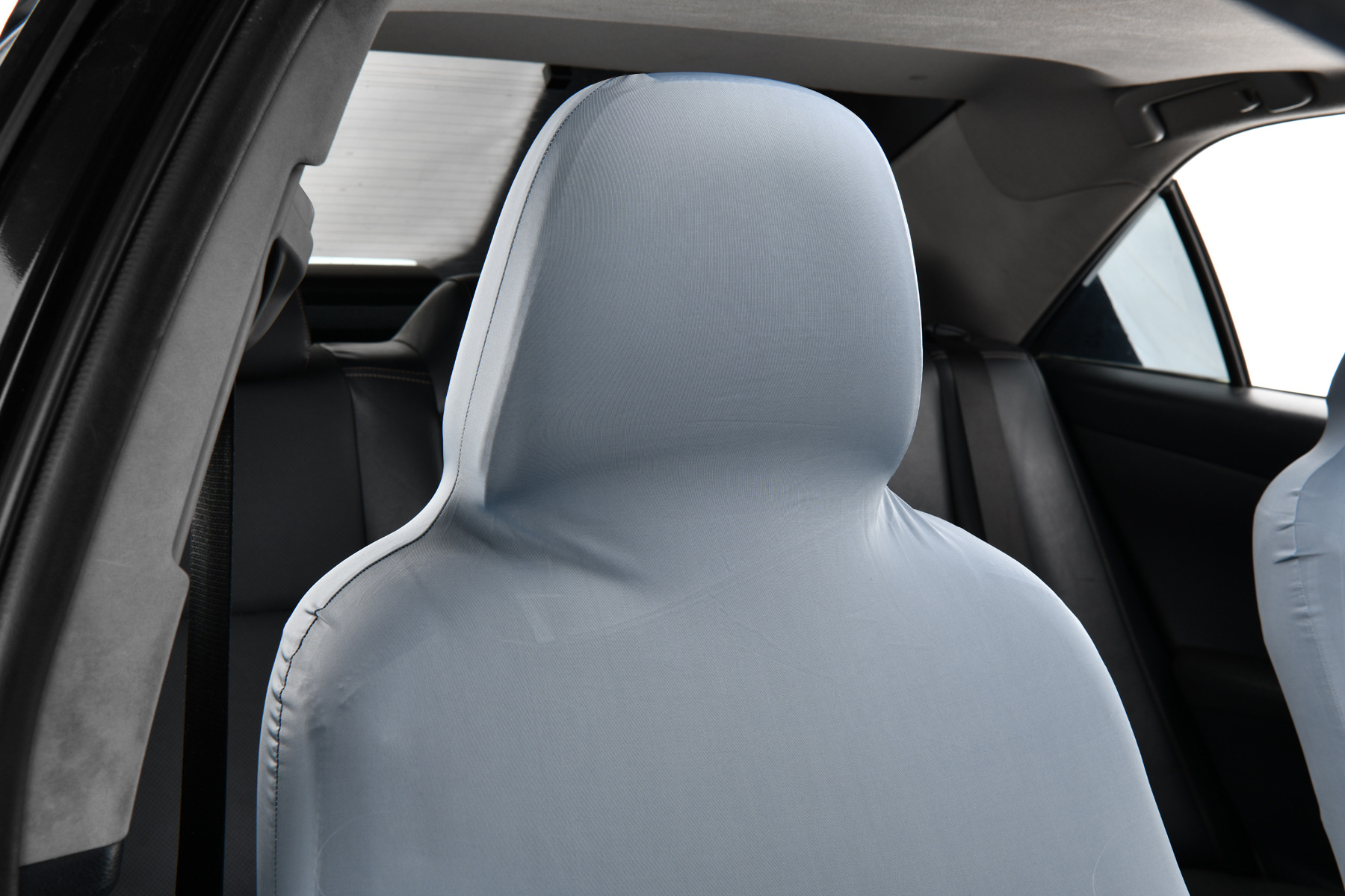Ice Silk Elastic Non-Slip Car Seat Cover, Cooling B-Style Front Seat Single Universal Type Dustproof Car Seat Cover
