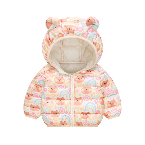 Foreign trade children's wear autumn and winter new cartoon children's down cotton clothes for men and girls 'cotton clothes for children and light baby coat for children