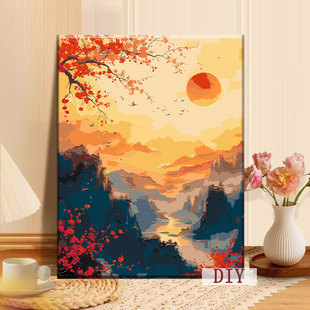 ����ʽ��ɽ�Gˮ�����ͮ�diy���Lˮī�L�����L��ɫ���͏d�b��ͮ�