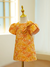 女童唐裝生日宴抓周兒童旗袍周歲禮服女寶寶服裝中國風演出服夏季