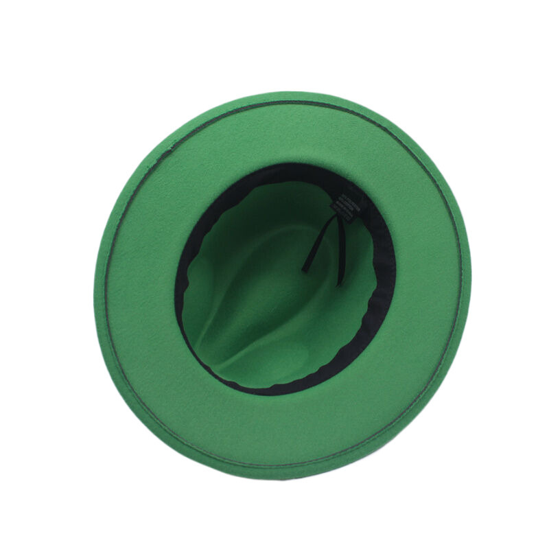 Cappello da cowboy spagnolo unisex Cappello a cilindro jazz erboso con tesa piatta e tesa larga per uomo e donna_voghion.com