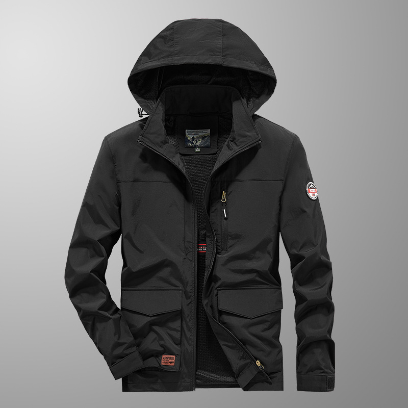 Spring and Autumn New Outdoor Men's Jackets Detachable Hooded Jackets Men's Waterproof Windproof Jackets Men's Jackets