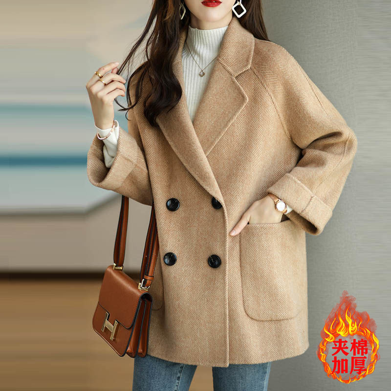 Camel color plus cotton thickened (tea break/small fragrance/layered feel/fish b…