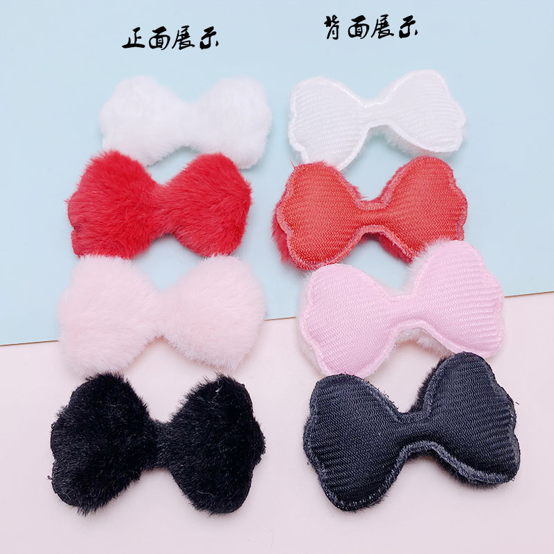 Estilo japonés y coreano conejo felpa mariposa pajarita Niños tocado horquilla accesorios de joyería zapatos y sombreros accesorios de ropa accesorios de material image 5