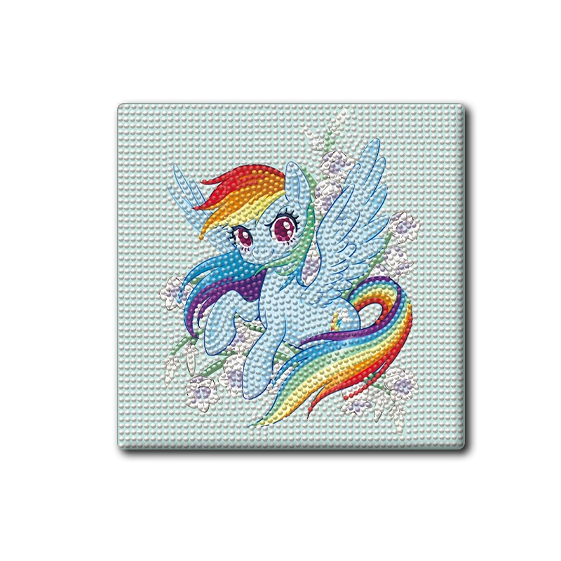 Набор алмазной живописи Мой маленький пони DIY-набор, холст 30×30 см, рама из массива дерева, полная стежковая работа