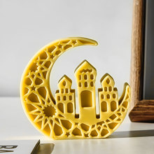 月亮蜡烛硅胶模具 diy浮雕月亮香薰石膏装饰品摆件磨具现货