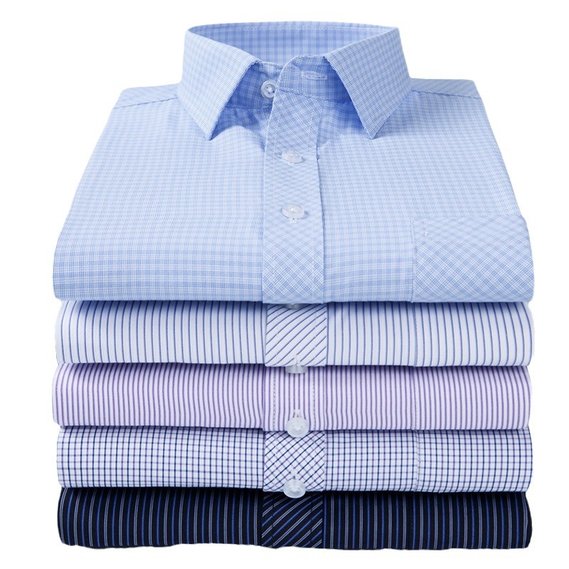 Camisas de primavera y otoño para hombre, camisas de manga larga para hombres de mediana edad y mayores, camisas holgadas para papás, ropa para personas mayores, camisetas para abuelos, venta al por mayor.