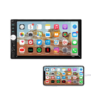 7 -Двойной двойной экранный двойной сегнут MP5 дисплей Bluetooth -free CarPlay Mobile Phone Interconnection Реверсирование изображения