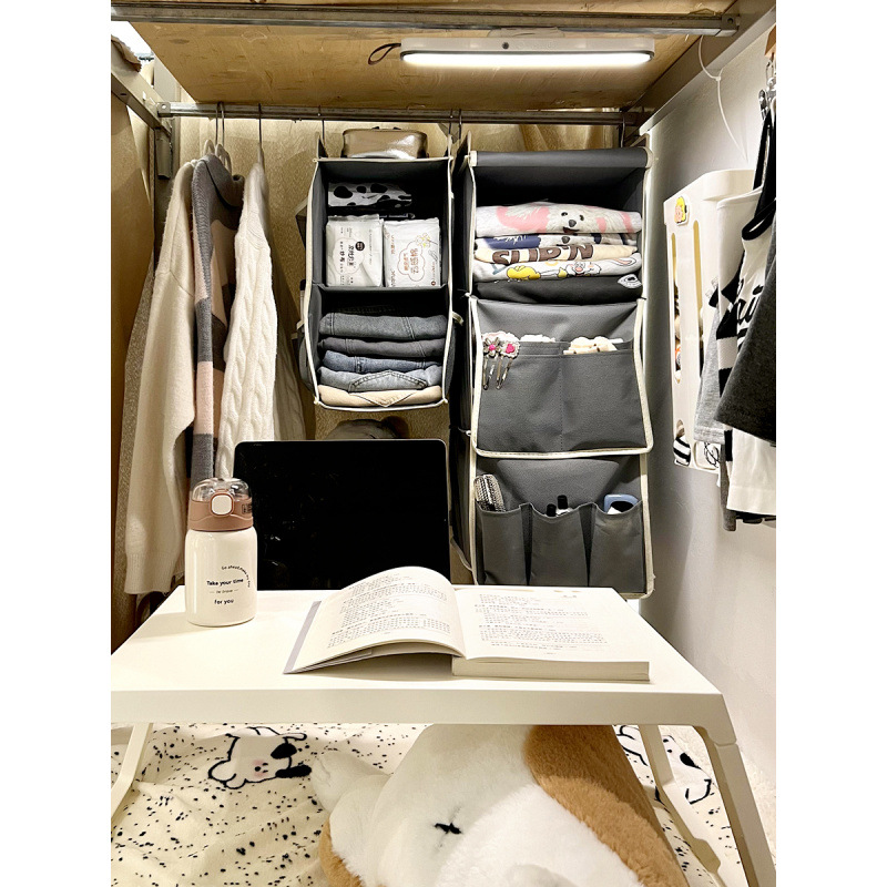 Ly ly Door bed wardrobe rack hanging storage bags for clothes lingerie socks hanging bags for bags for laid goods under women 2
