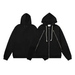 Margielaの新型マギラmm6多ファスナーのダブルカーディガンのゆったりとしたフード付きコートの男女同モデル
