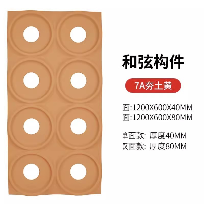 600X1200X60両面PU九宮格puセメント部材軽量PU空心煉瓦遮断背景壁|undefined
