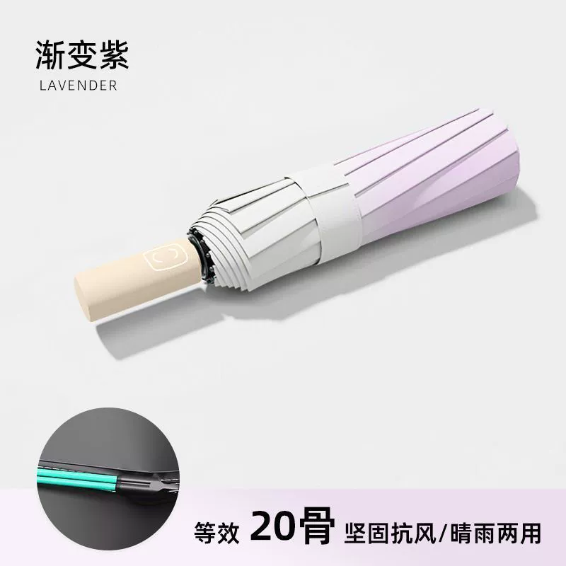 Fresh umbrella for students, handheld small capsule, gradient, sun protection, UF-protection