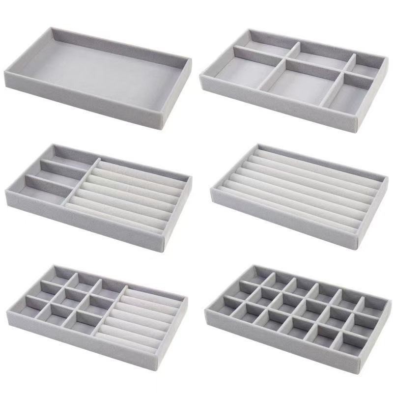 Juego de Cajas Organizadoras de Joyas Set de 4 piezas, Franela, para Escritorio