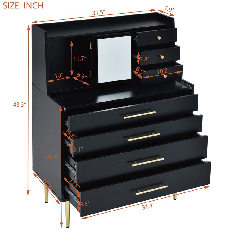 Dormitorio moderno simple tocador joyería cosméticos almacenamiento estudio disponible de gran capacidad mesa de almacenamiento de maquillaje