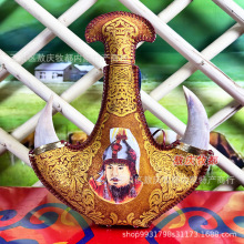 马奶酒内蒙特产奶酒真皮真羊角内蒙古皮囊皮壶酒乳香型送礼佳品