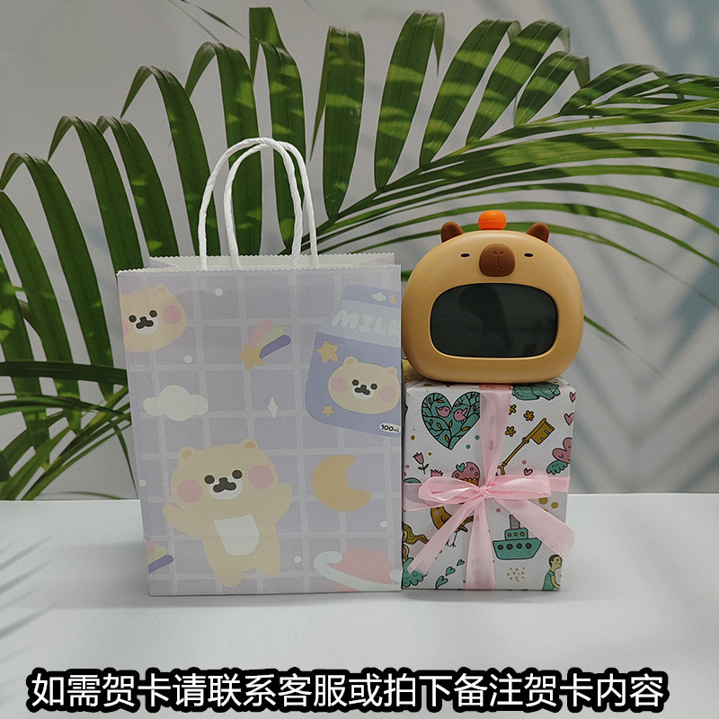 カピバラ目覚まし時計スマート充電時計児童学生専用寝坊カウントダウン夜灯電子アラーム|undefined