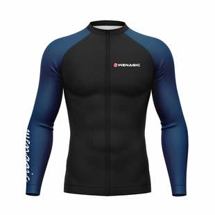 2025 Men's New Zipper Surfing Suit Long-Sleeved Swimsuit Professional Quick-Drying Sunscreen Beach Hot Spring Split Foreign Trade