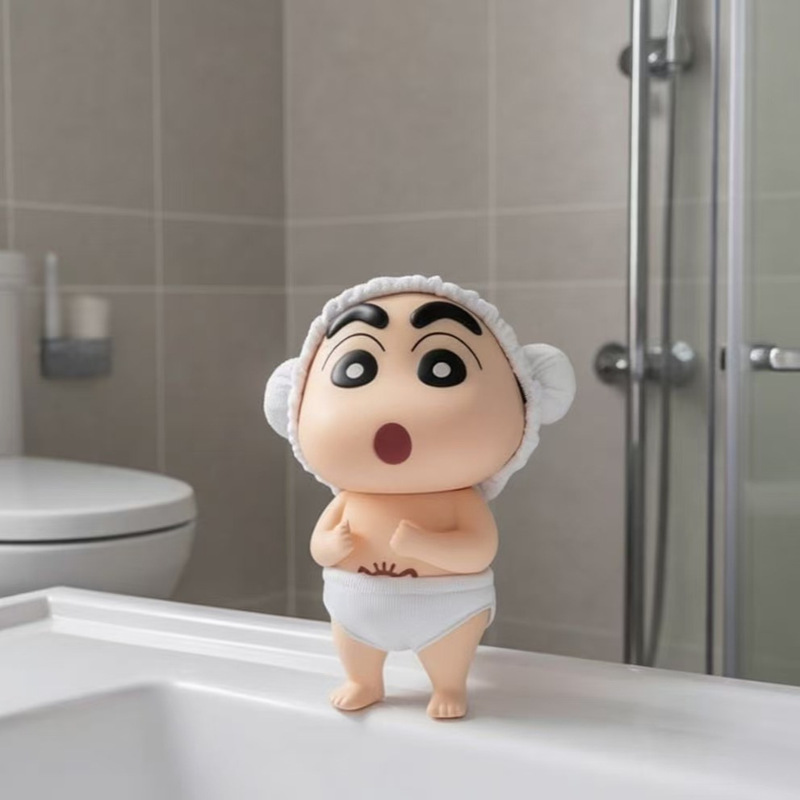 【Bath Buddy】Crayon Shin-Chan Figurine Desktop Decoration Cute Cartoon Creative Handmade Doll Clothes 【Bath Buddy】Crayon Shin-Chan Figurine Desktop Decoration Cute Cartoon Creative Handmade Doll Clothes