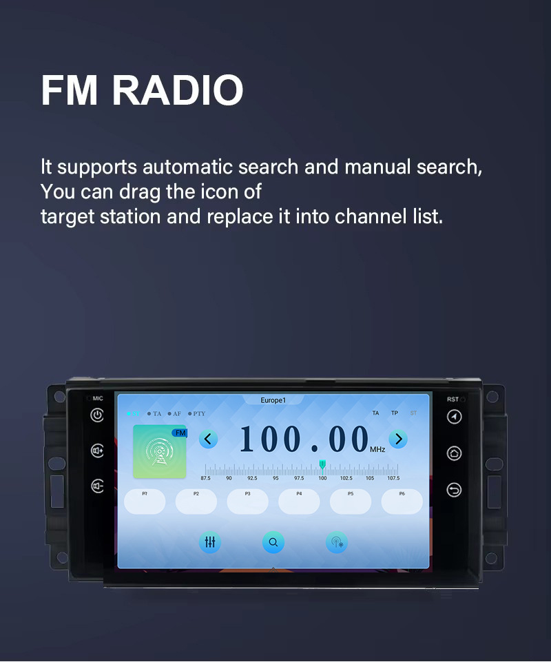 Suitable for 7inch Universal Jeep Compass Wrangler Dodge Chrysler Android Large Screen Car Navigation