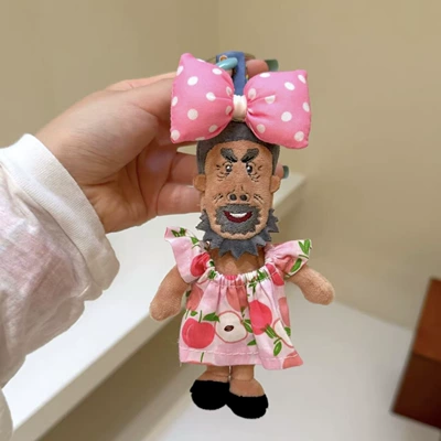 Pluş açarlıqlar | Big-Eared Tutu Grandpa Cow - pink-apple-skirt-grandpa-cow-pendant