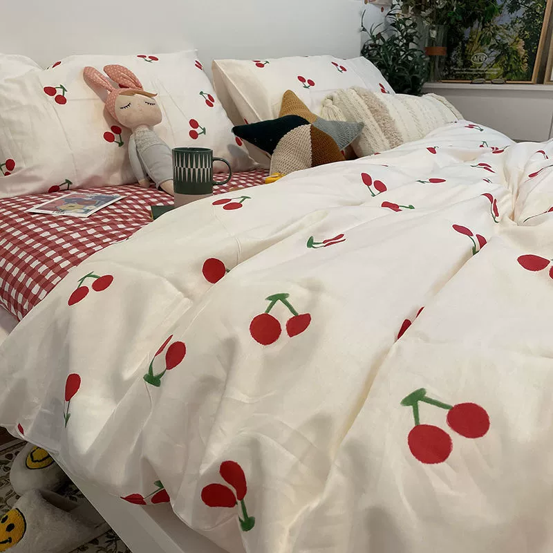 Детский комплект постельного белья с цветочным принтом, 3‑ или 4‑предметный, размеры 1,2–2,2 м