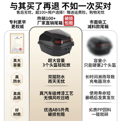 Electric car tail box: storage box for scooters and