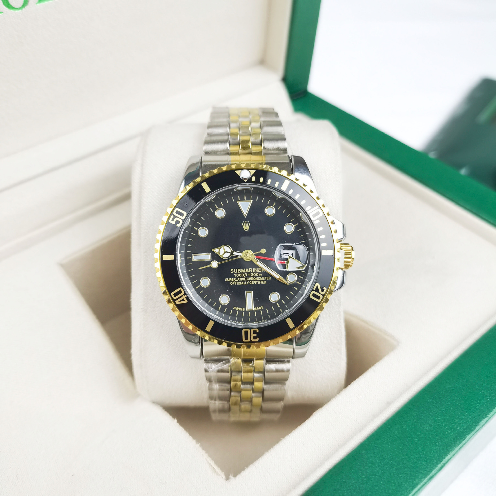 Four-needle water ghost, five-bead gold, black water ghost